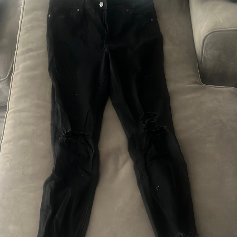 Joe's Jeans Black Skinny Distressed Jeans